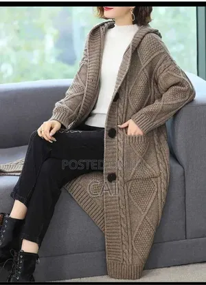 Women's Open-Front Long Cable Knit Cardigans