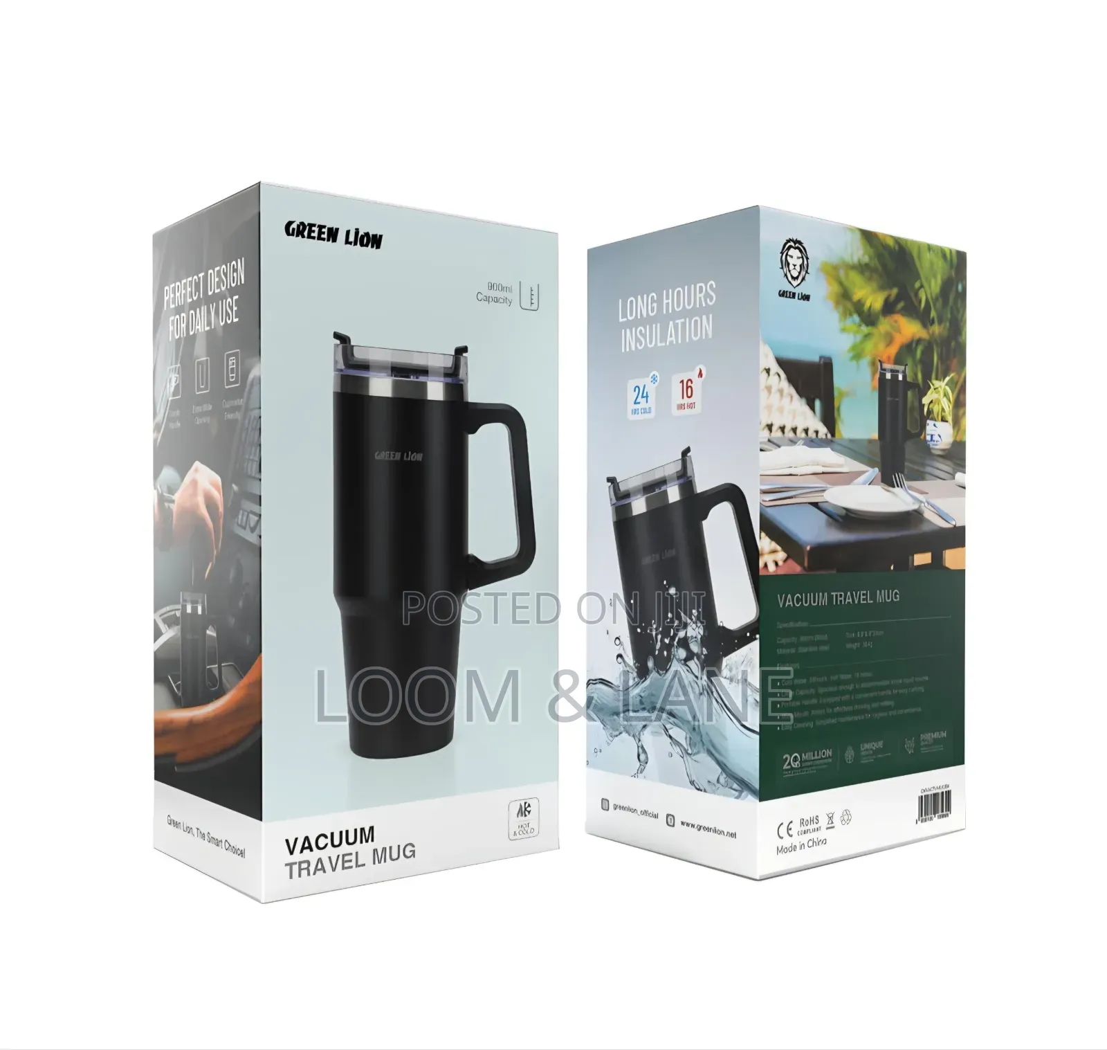 Green Lion Vacuum 900ml Travel Mug