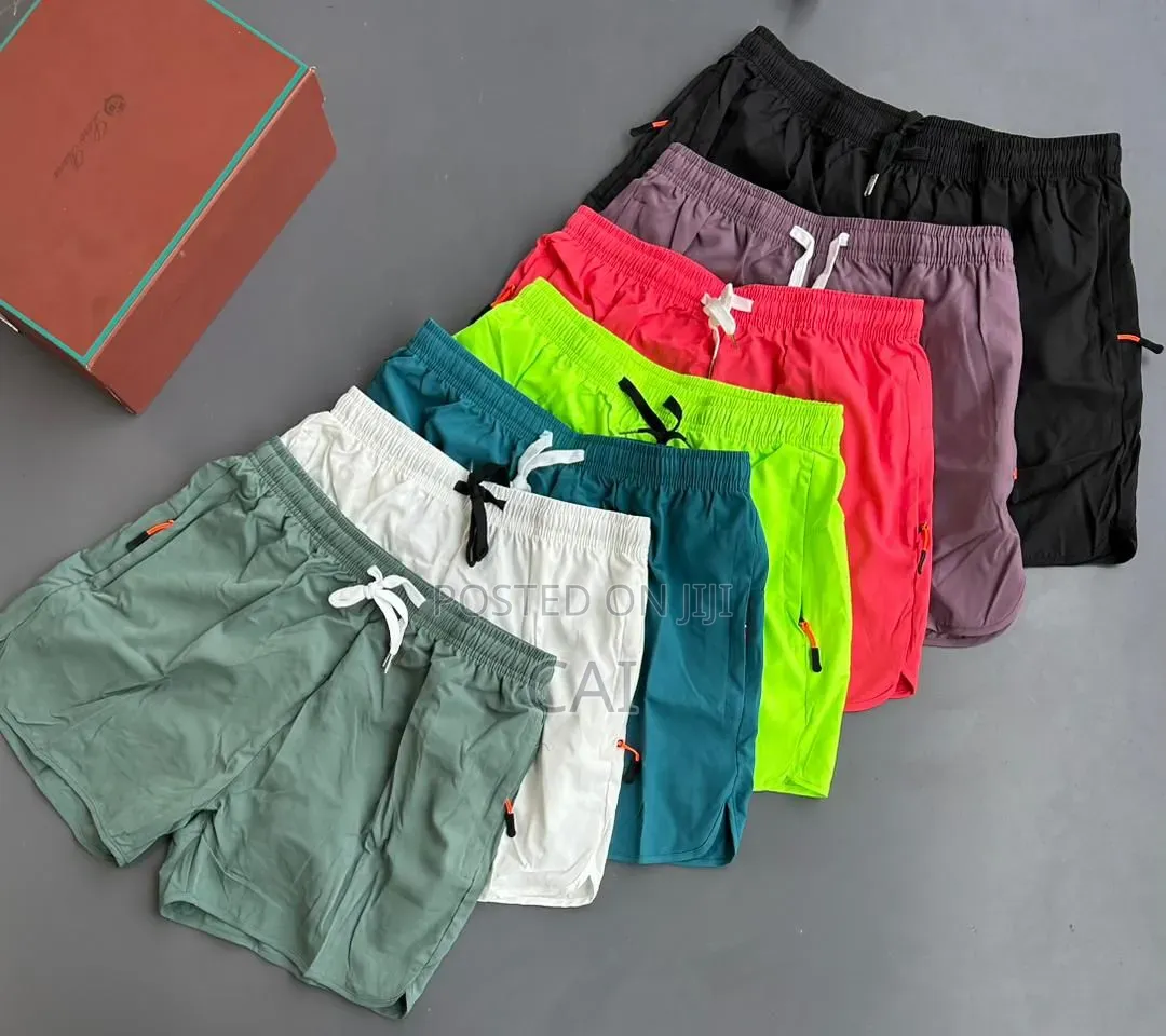 Colorful Quick-Dry Drawstring Athletic Shorts