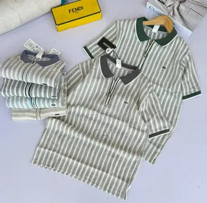 Crockter Brand Striped Knit Tpolo Shirts