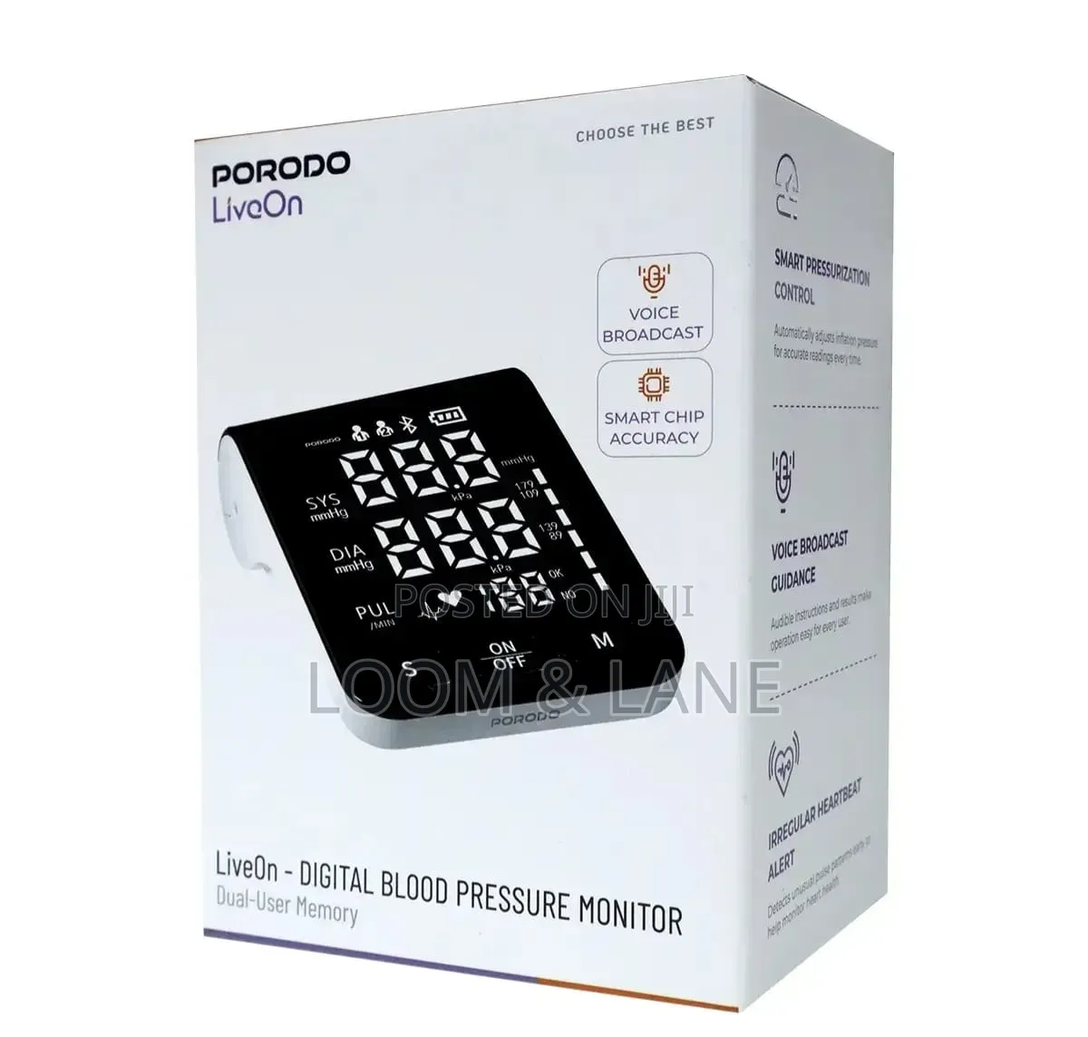 Porodo Premium Smart Digital Blood Pressure Monitor