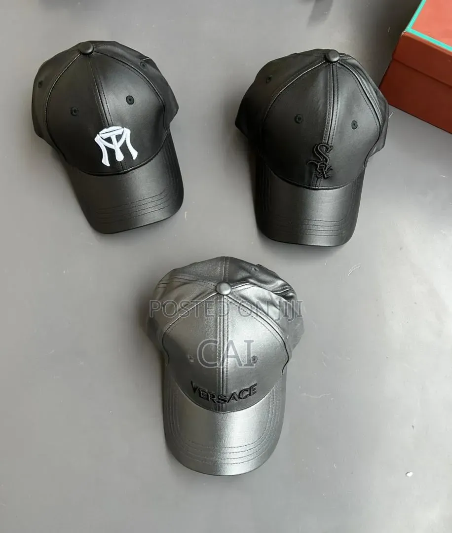 Faux Leather Unisex Baseball Caps