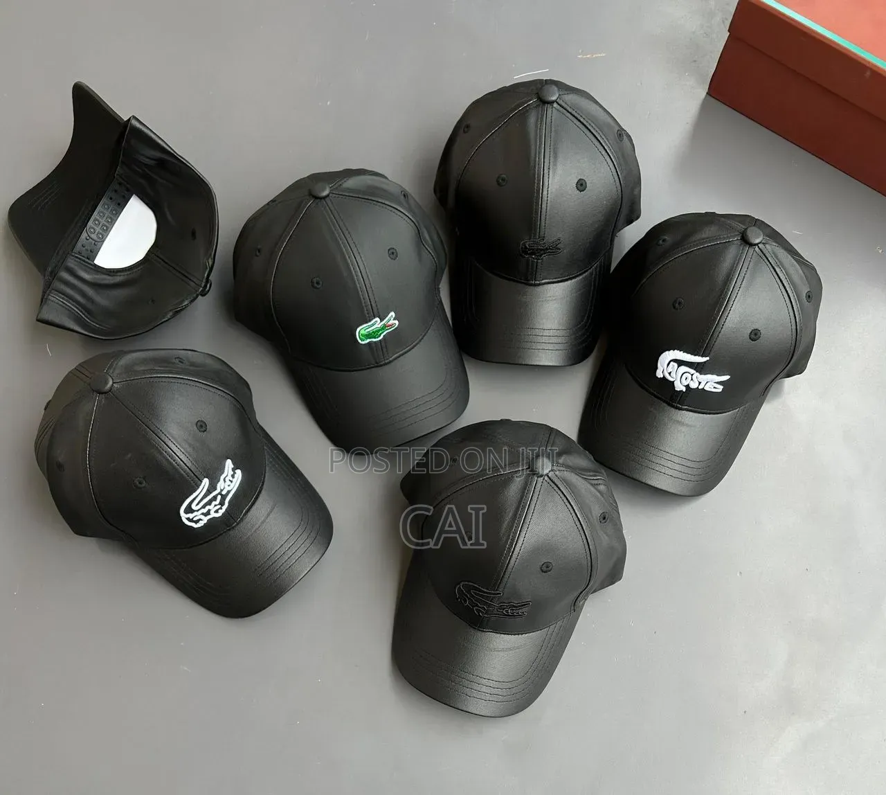 Faux Leather Unisex Baseball Caps