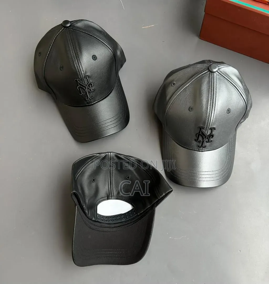 Faux Leather Unisex Baseball Caps