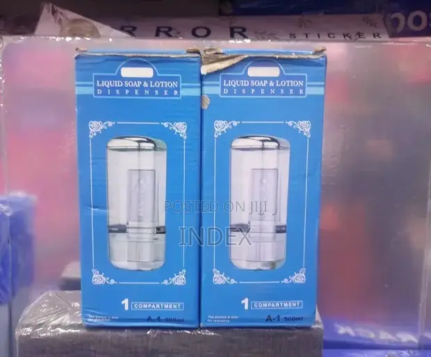Wall-Mounted Liquid Soap and Lotion Dispenser.