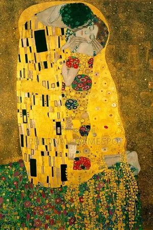 Replica of the Kiss Painting by Gustav Klimt. Ugandan Duplicate