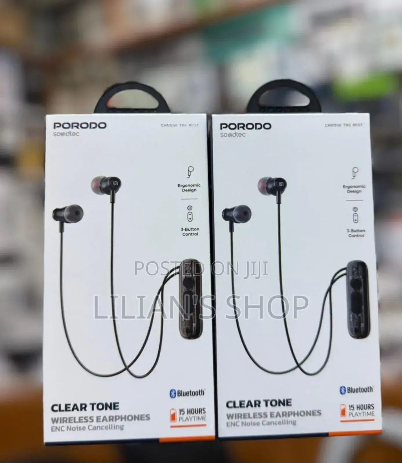 Porodo Soundtec Clear Tone Wireless Neckband Earphones