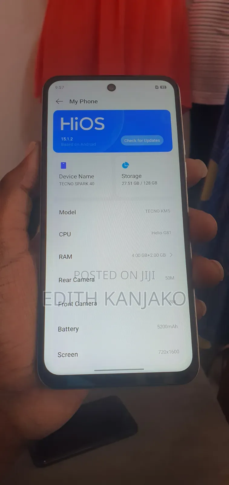 Tecno Spark 40 128 GB White