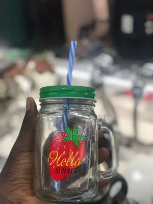 Glass Mason Jar Drinking Mug