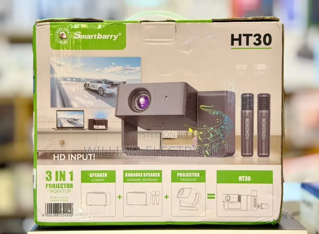 Smartbarry Ht30 Karaoke Projector /High Definition Smart Projector