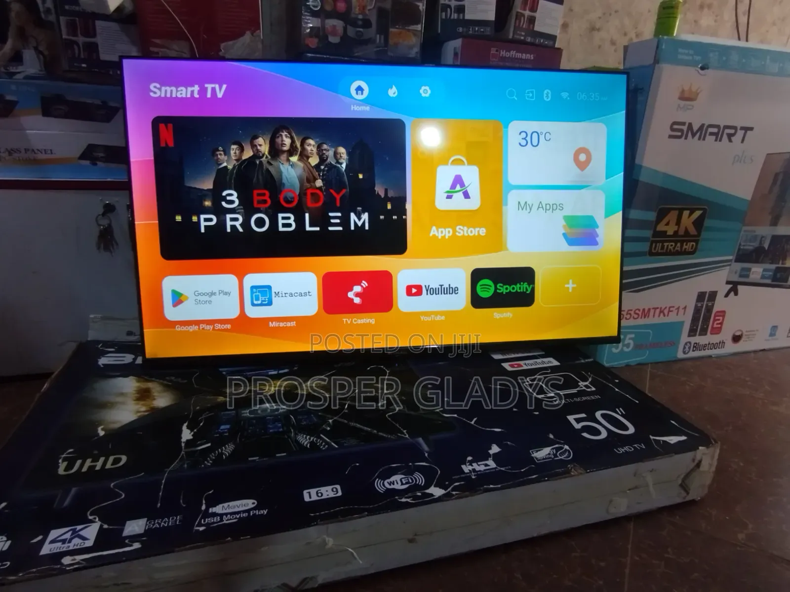 Black Ark 50 Smart Android Digital Flat Screen Flameless.