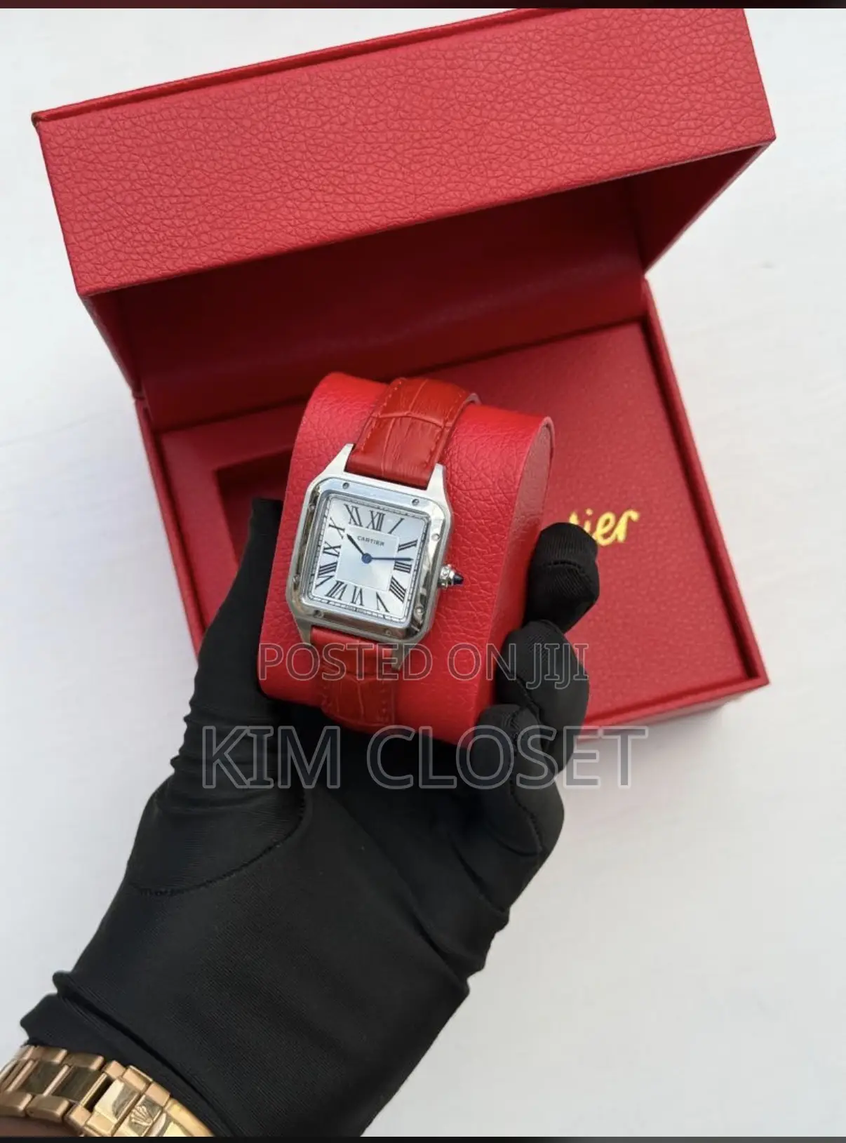 Cartier Red Leather Strap