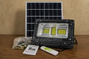 300w Solar Flood Light With Panel Remote Control Security Light