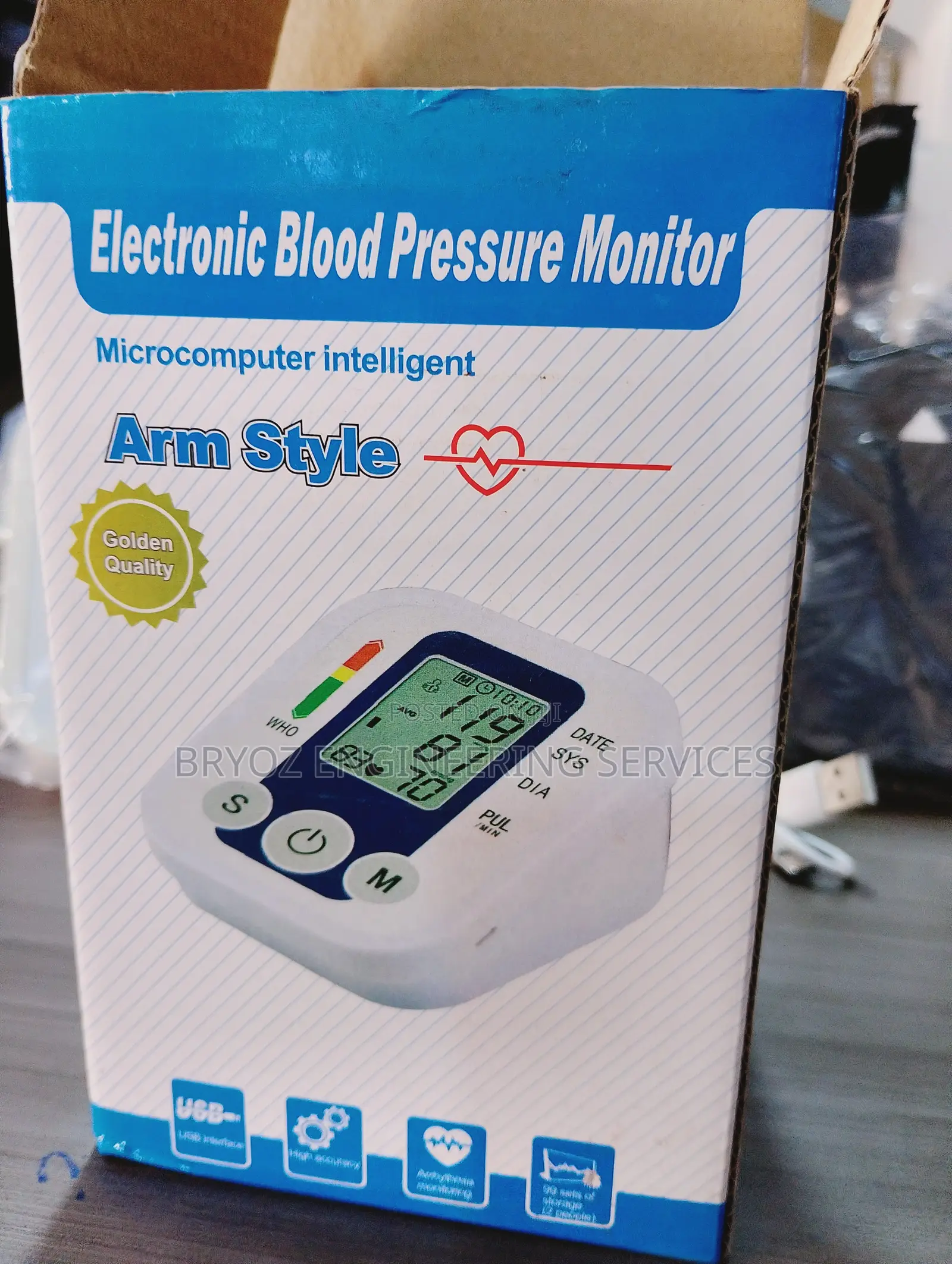Fully Automatic Arm Style Electronic Blood Pressure Monitor Bp Machne