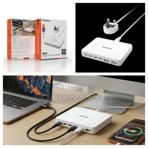 Porodo Velora 100w 4x Usb-C 2x Usb-a Gan Wall Charger