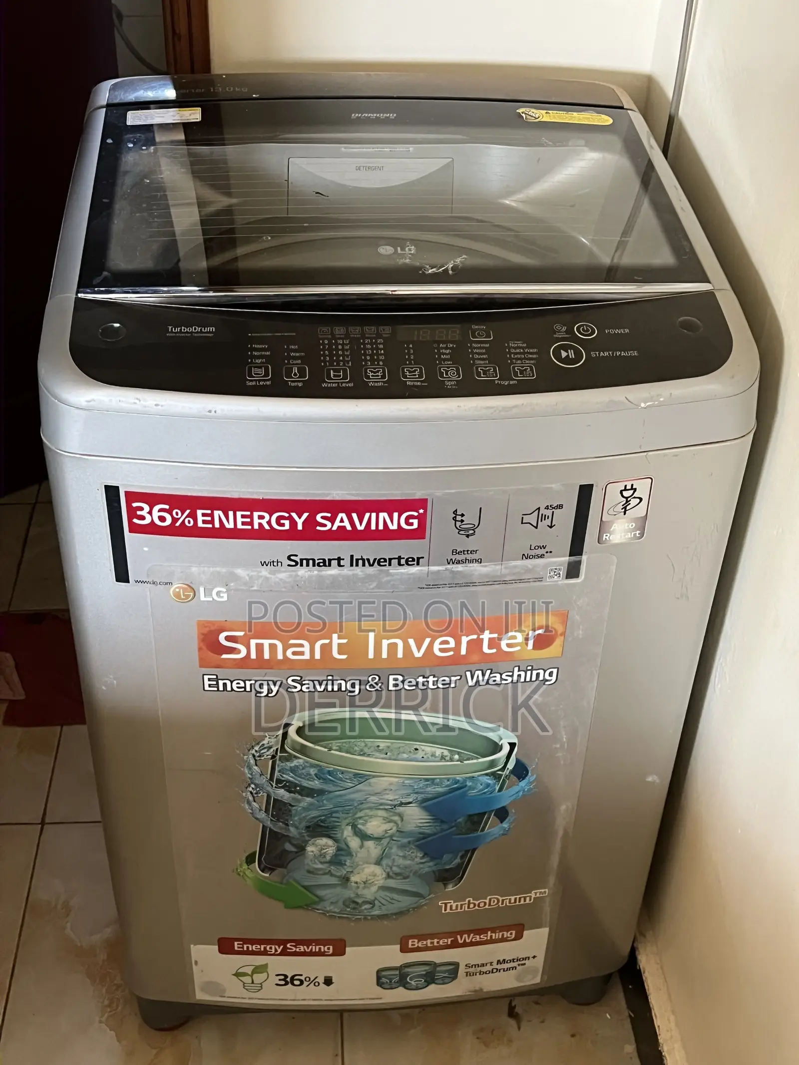 Lg 13kg Top Load Washer, Smart Inverter Motor