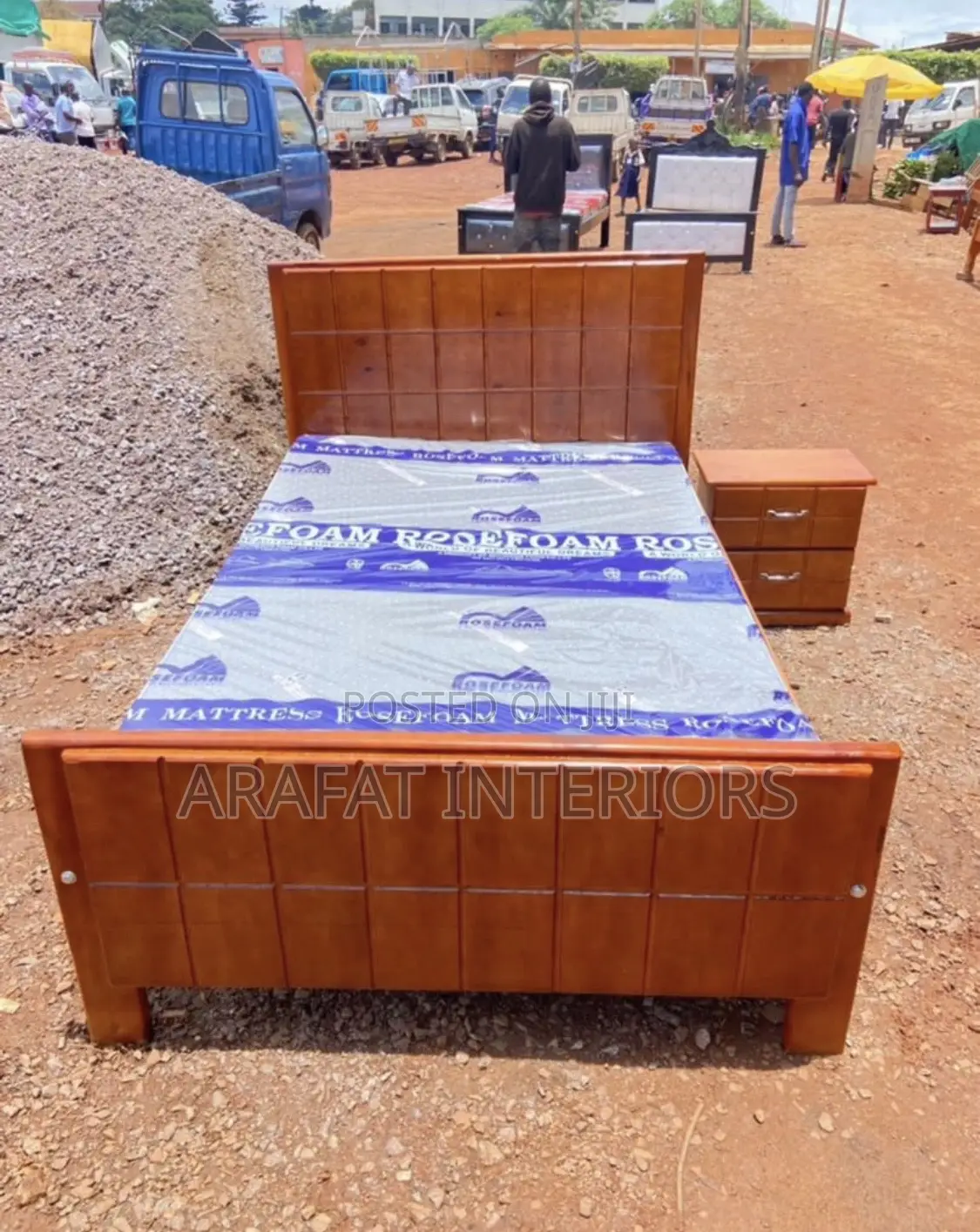Royal Wooden Double Bed Set 