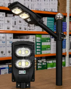 100w Solar Street Light With Lithium Battery Remote Control
