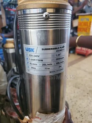Submersible Deep Well Water Pumps Hmax 17m, 60m, 85m, 119m, 151m