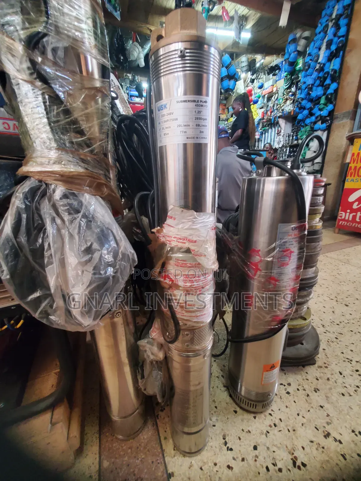 Submersible Deep Well Water Pumps Hmax 17m, 60m, 85m, 119m, 151m