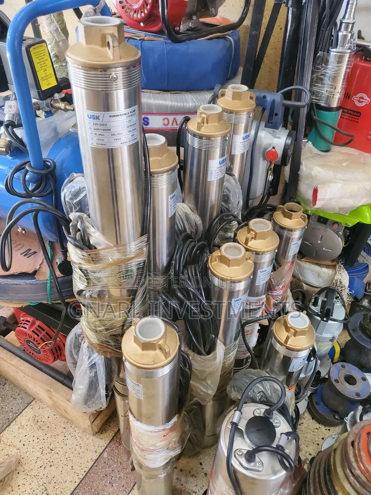 Submersible Deep Well Water Pumps Hmax 17m, 60m, 85m, 119m, 151m