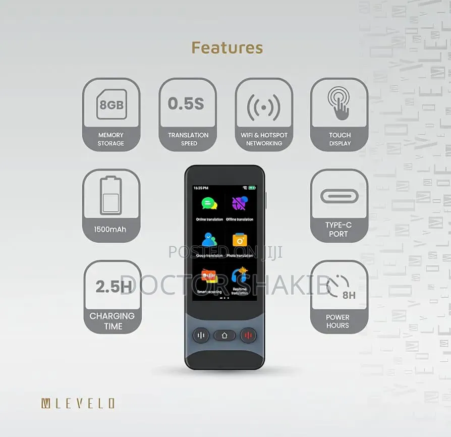 Levelo Fluentlink Offline Online Voice Translators