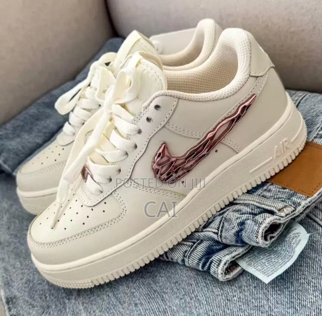 Nike Air Force 1 '07 Lx "Molten Metal" Sneakers in Sail and Rose Gold