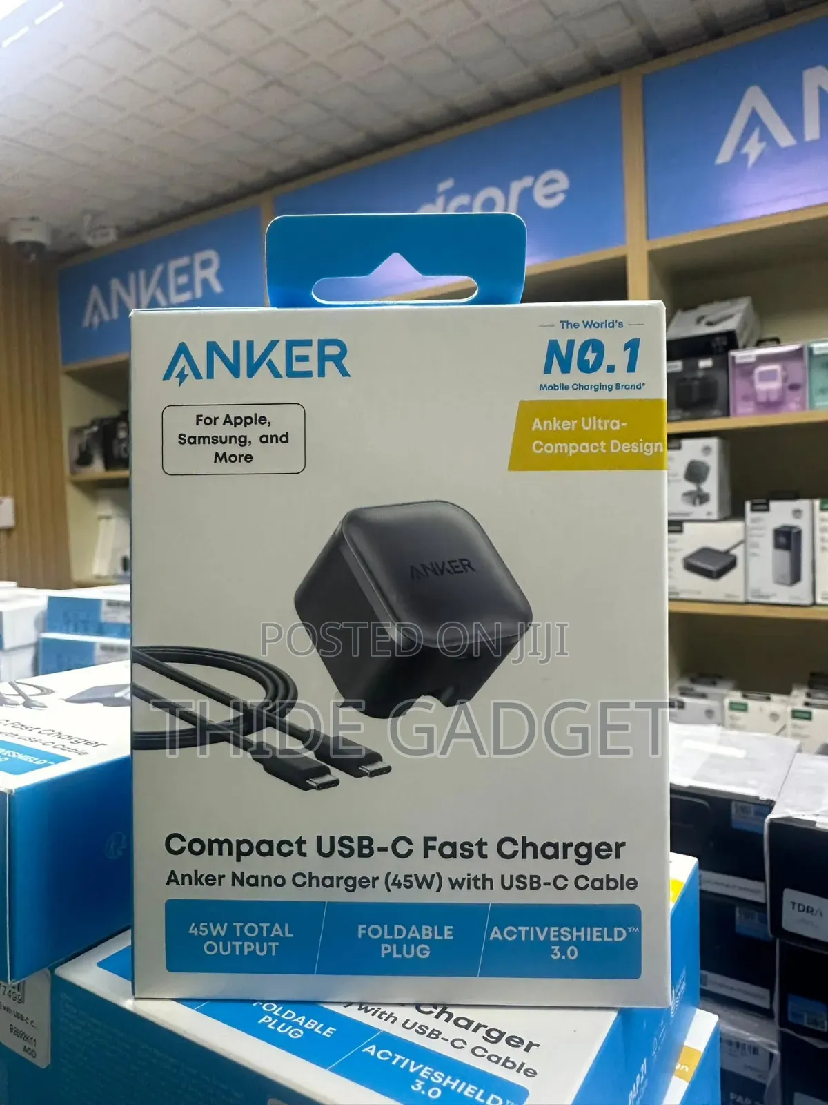 Anker Nano Charger (45w) Compact Usb-C Fast Charger With Cable