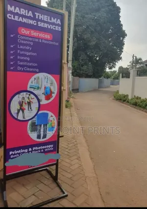 Metallic Signage With Sticker
