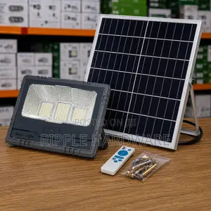 200w Solar Flood Light With 6v Panel Remote Control Lithium Battery