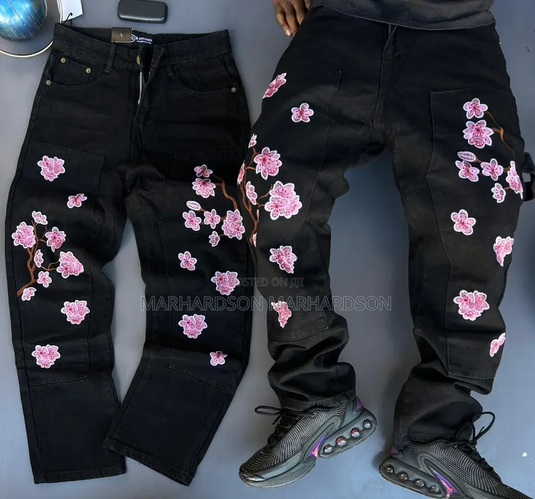 Printed Wide Leg Men Pants