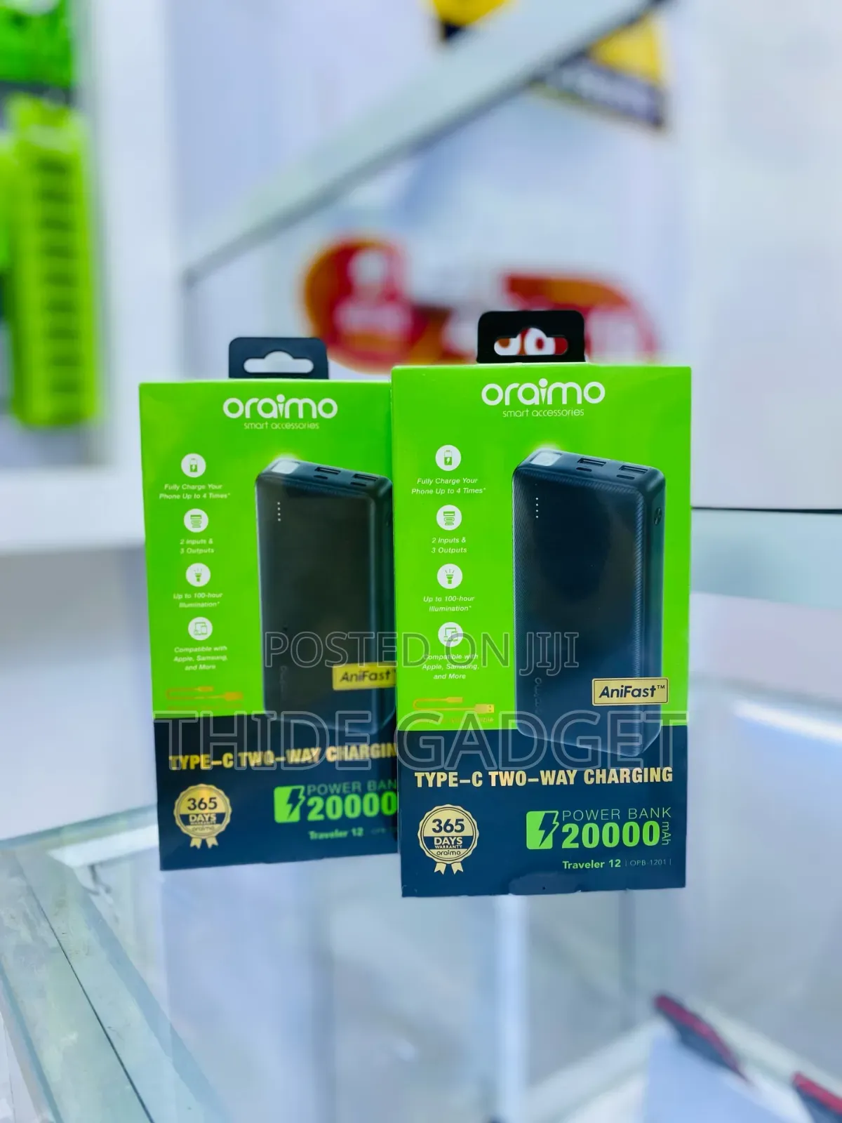 Oraimo Traveler 12 (20000mah) Type-C Two-Way Charging Power Bank