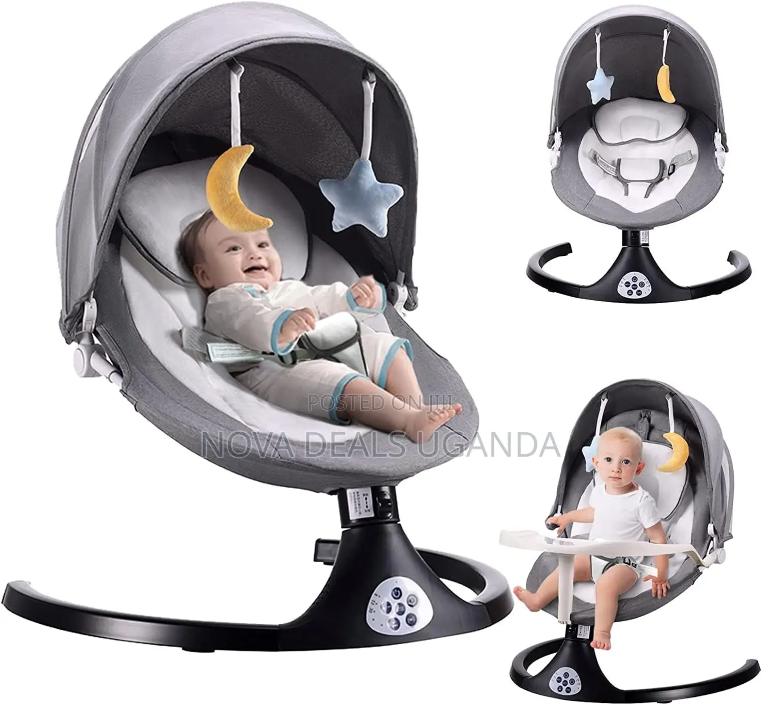 Infant Swing Electric Bluetooth Speaker for Newborns With Mosquito Net