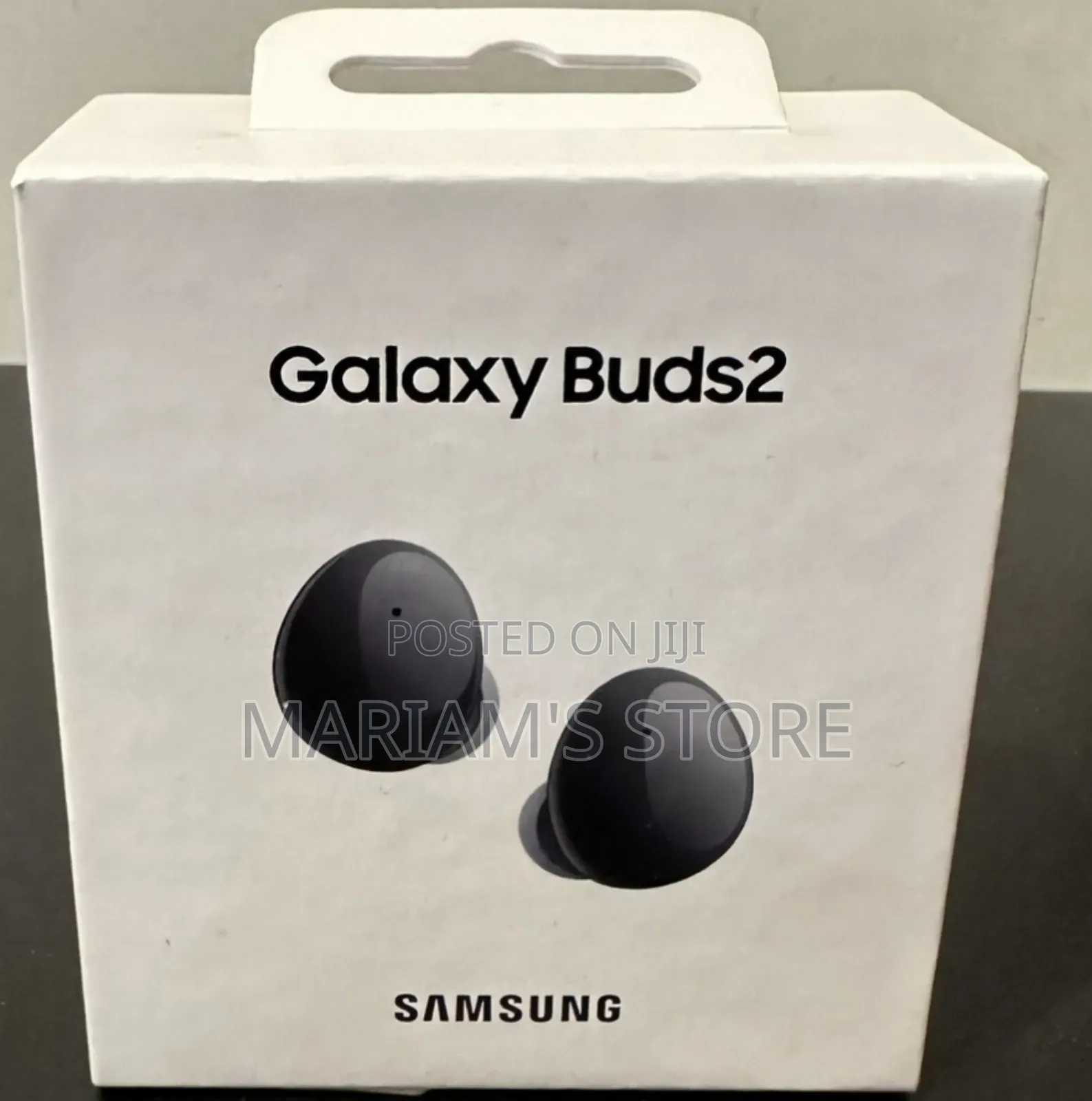 Samsung Galaxy Buds2 Wireless Noise-Canceling Earbuds in Graphite.]