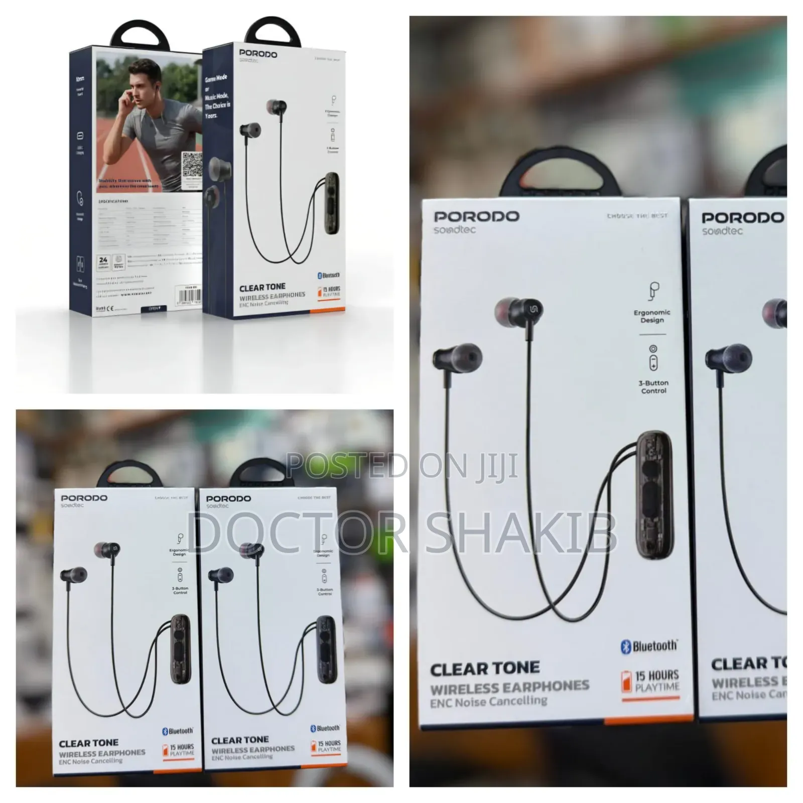 Porodo Soundtec Clear Tone Wireless Neckband Earphones