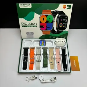 Ultra Smartwatch Bluetooth Calling 7 Straps Earbuds Bundle
