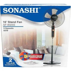 Sonashi Stand Fan 16 In. Pedestal Fan With 3 Speed Switch-Multi