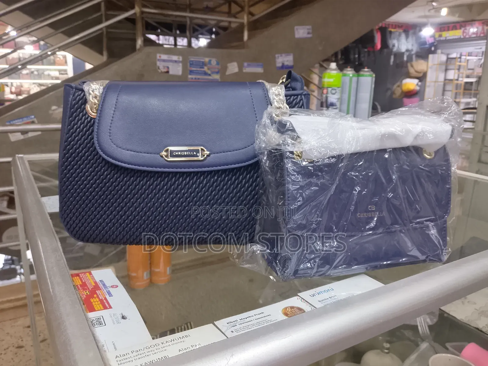 Elegant Tan Woven Handbag Matching Mini Bag Set