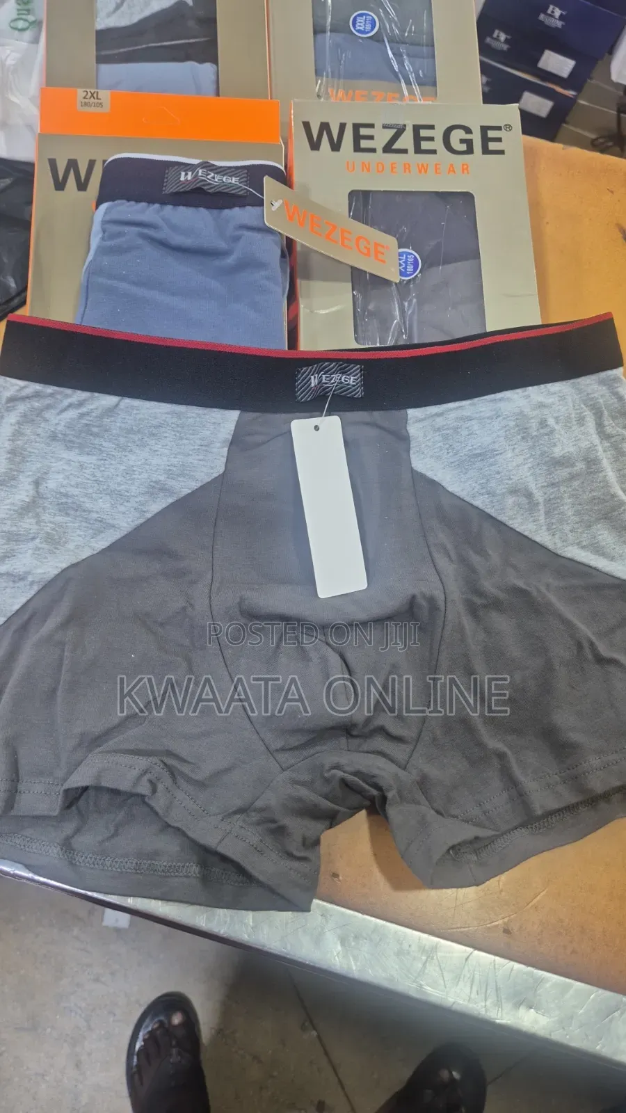 2 Piece Pack Wezege Relaxed Knit Boxer Shorts | Premium Cotton (M-4xl)