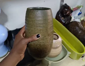 Japanese Rustic Studio Pottery Vase, Likely Handmade.