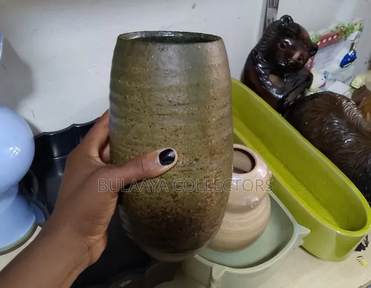 Japanese Rustic Studio Pottery Vase, Likely Handmade.