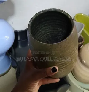 Japanese Rustic Studio Pottery Vase, Likely Handmade.