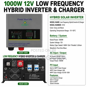 Hybrid Inverter 1000w 12v