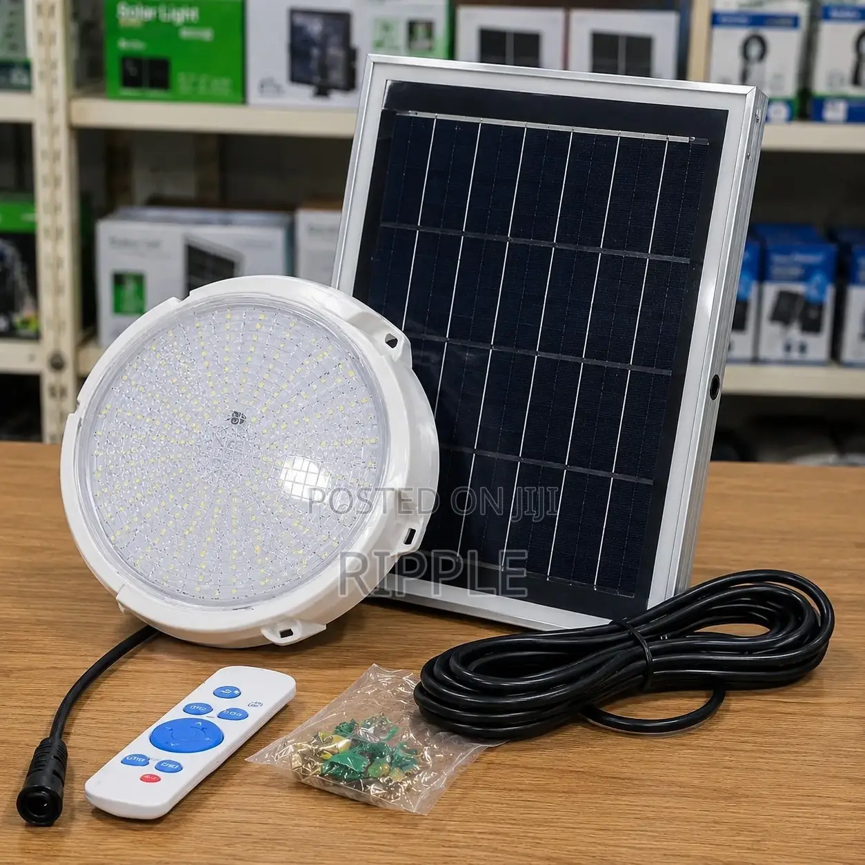 100w Solar Ceiling Light Indoor Led Lighting Kit With Panel Remote
