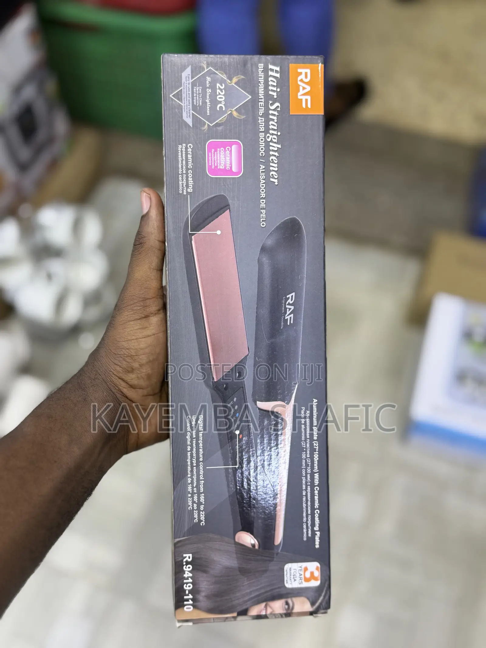 Raf Professional Ceramic Hair Straightener (Model R.9419-110)