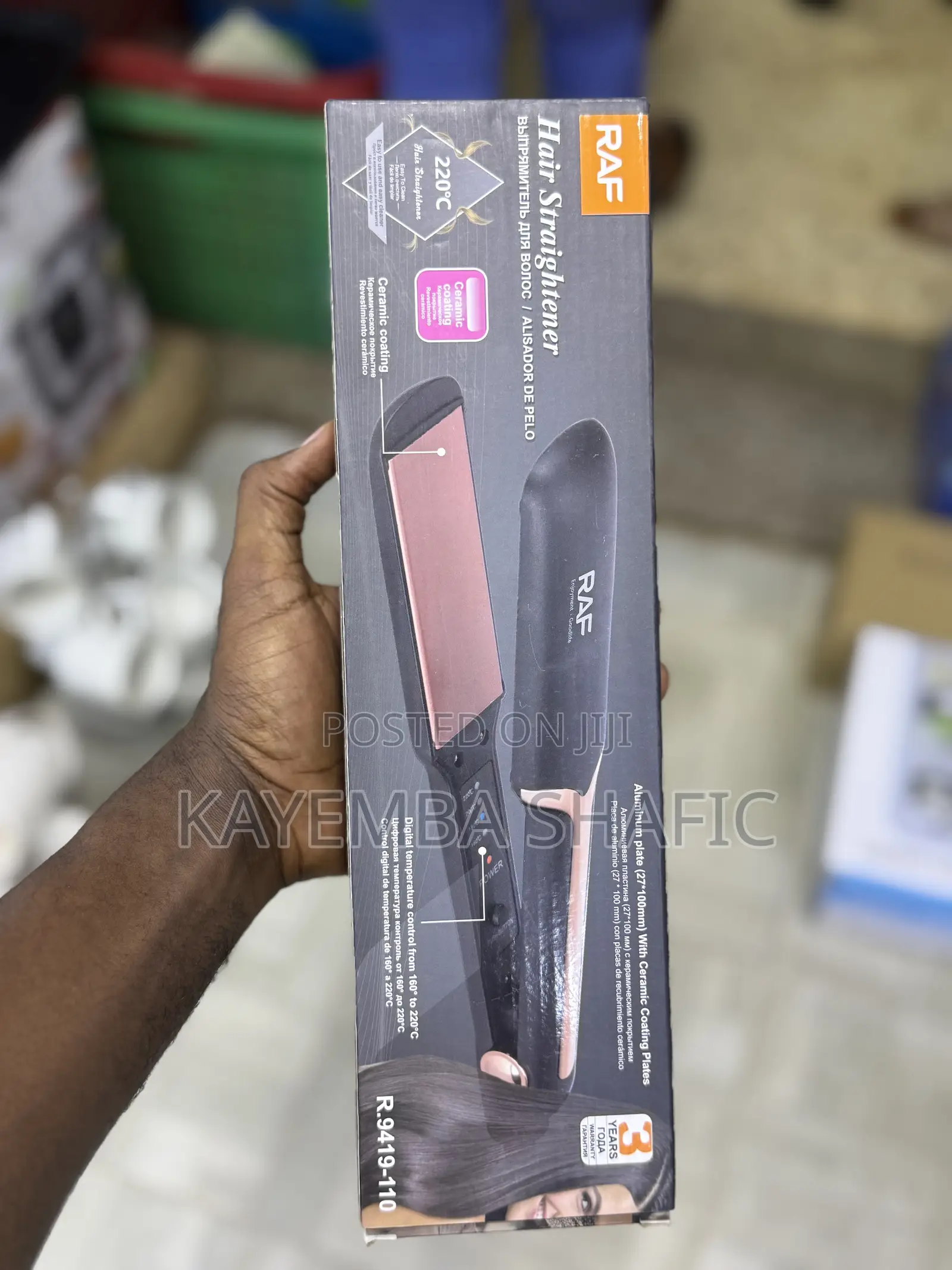 Raf Professional Ceramic Hair Straightener (Model R.9419-110)