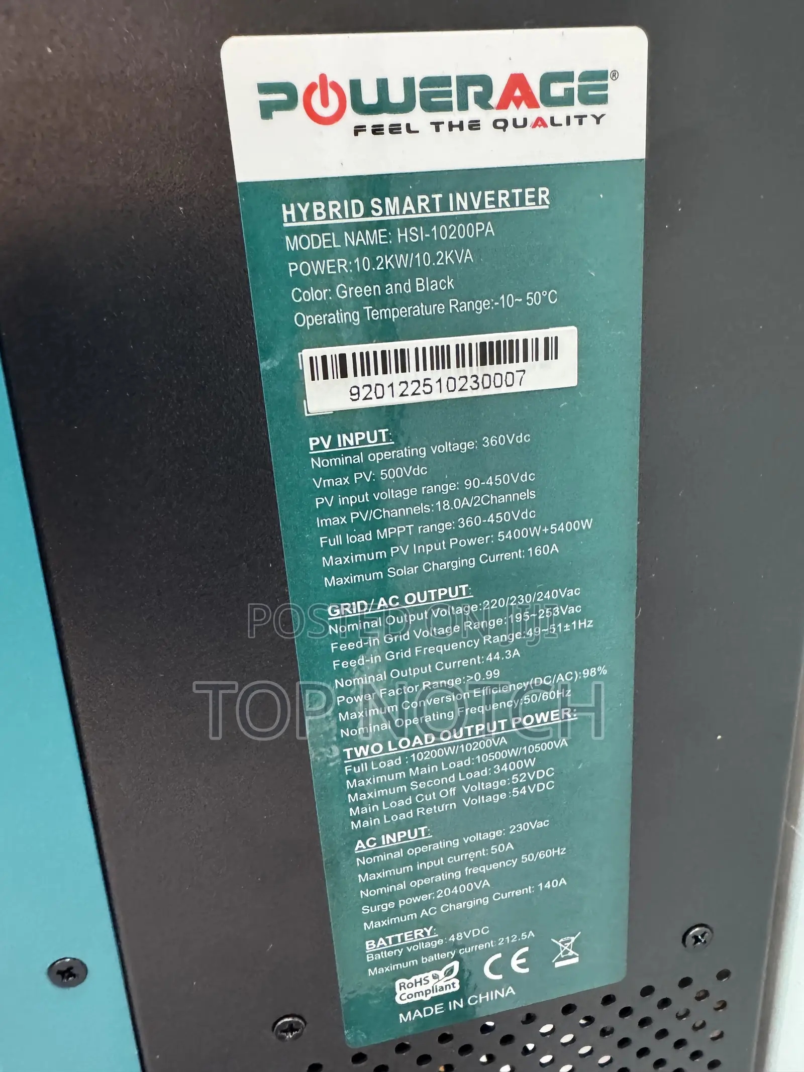 10kva/48v Hybrid Inverter