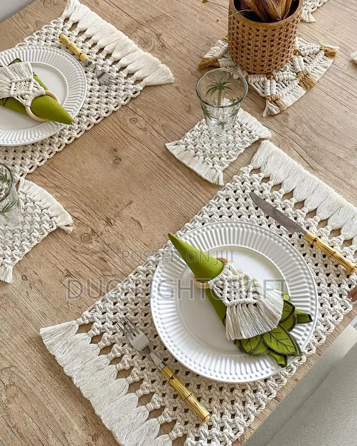 Elegant Handcrafted Macrame Table Mats