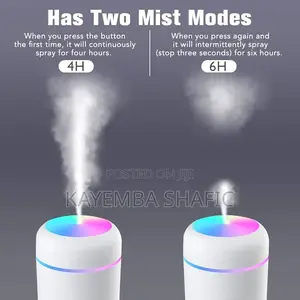 Portable H2o Usb Mini Humidifier With Colorful Led Light - 300ml