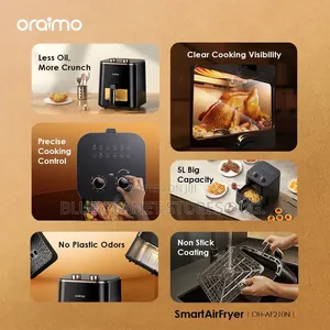 Oraimo 5.0litres Smart Airfryers \\ 1500w \\ Oh-Af210n